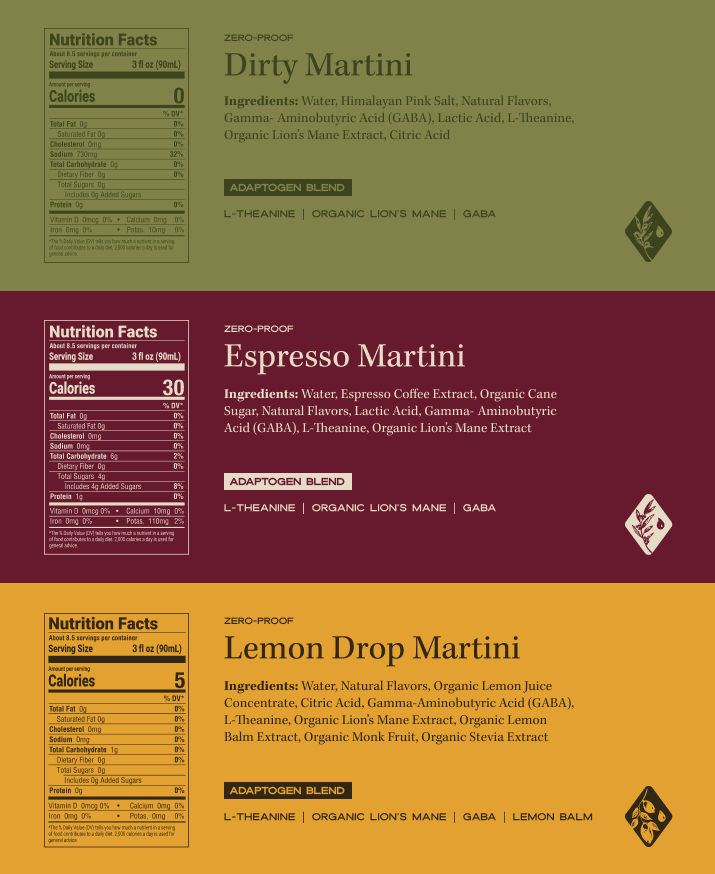 Martini Set - 3 Bottle Variety